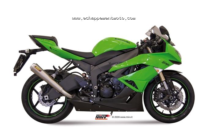 echappement moto KAWASAKI ZX6R 2009 mivv X cone